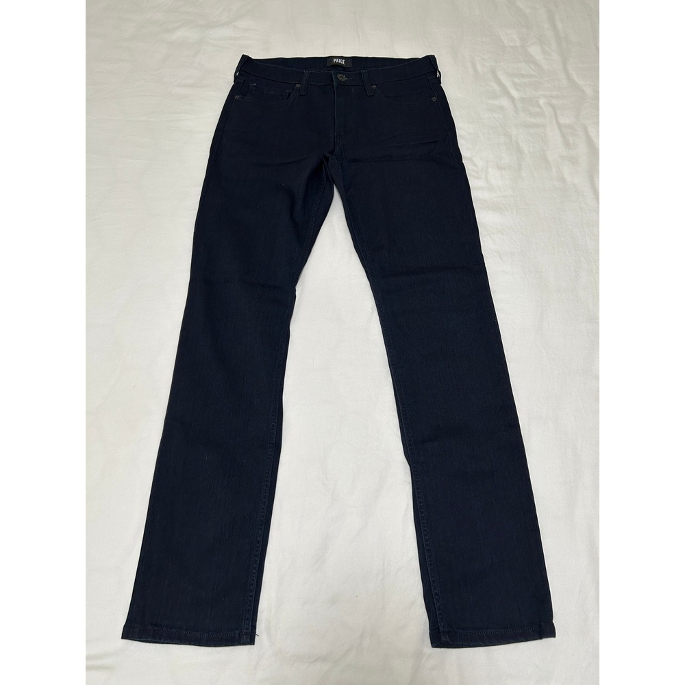 Paige Lennox Slim Fit Jeans Pants Mens 32 Dark Indigo Blue Transcend Denim